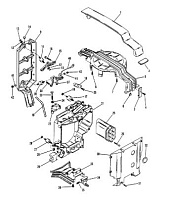 Опорные кронштейны капота 2-Х ТАКТНОГО ПЛМ MERCURY 50EO Серийный номер от 9385911 до 9469199