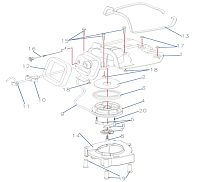 Ручной стартер 4-Х ТАКТНОГО ПЛМ HIDEA F2,5