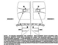 GEAR HOUSING CHART (2.31:1 GEAR RATIO) 2-Х ТАКТНОГО ПЛМ MERCURY 90 Серийный номер от 9793577 до 0P016999