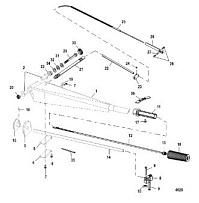 Ручное управление 2-Х ТАКТНОГО ПЛМ MERCURY 90 Серийный номер от 1B000001 и выше