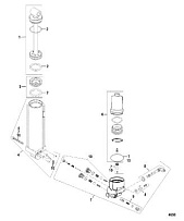 Manual Tilt Assist Components 2-Х ТАКТНОГО ПЛМ MERCURY 90 Серийный номер от 1B000001 и выше