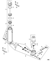 Компоненты гидроподъема (Часть 1) 4-Х ТАКТНОГО ПЛМ MERCURY 40 Серийный номер от 1C049739 и выше