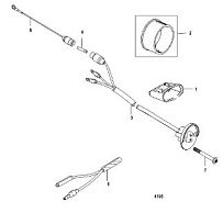 Компоненты гидроподъема (Часть 2) 4-Х ТАКТНОГО ПЛМ MERCURY 40 Серийный номер от 1B227000 до 1B344398