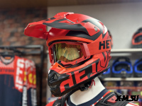 Шлем кроссовый HETOSHI OF836 EXOSS CROSS PRO MX289 цв.Красный с черными вставками Матовый р.XL