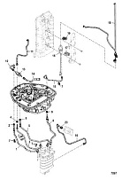 Шланги для переходных пластин 4-Х ТАКТНОГО ПЛМ MERCURY 135 Серийный номер от 1B517159 и выше