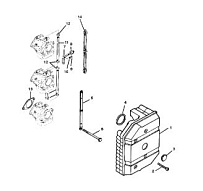Пластина аттенюатора 2-Х ТАКТНОГО ПЛМ MERCURY 60 Серийный номер от 0G290585 до 0G589999
