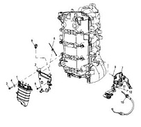 Модуль подачи топлива (Часть 2) 4-Х ТАКТНОГО ПЛМ MERCURY 100 Серийный номер от 1B366823 и выше