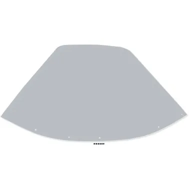 Стекло ветровое для снегохода Буран плоское без окантовки с отверстиями (выс.63см, толщ.2мм, МПК)