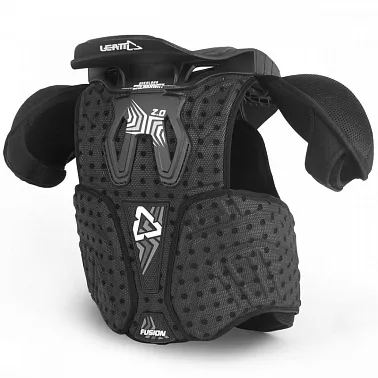 Защита панцирь+ шея подрост. Leatt Fusion Vest Junior 2.0 Black/Black