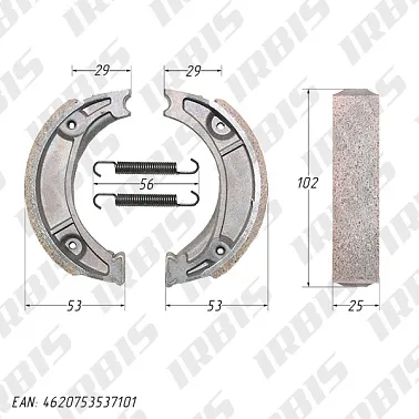 Колодки тормозные барабанные (105x25mm) DELTA,ALPHA,CG125 задние